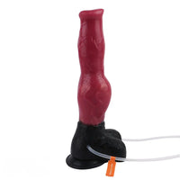 10.98in Dog Knot Ejaculating Inflatable Soft Silicone Dildo For Women
