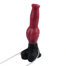 10.98in Dog Knot Ejaculating Inflatable Soft Silicone Dildo For Women