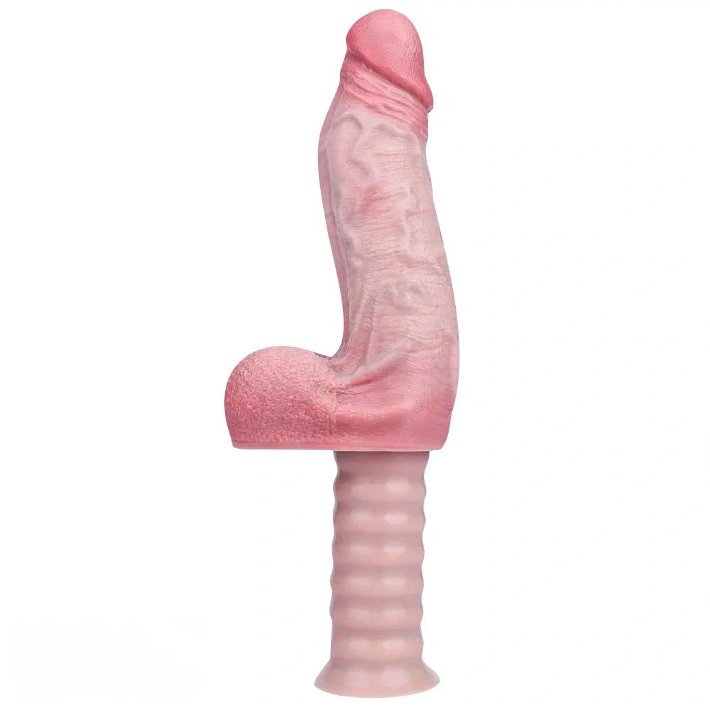 10.9in Real Feeling Double Layer Silicone Soft Handle Dildo For Expansion