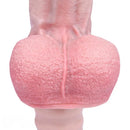 10.9in Real Feeling Double Layer Silicone Soft Handle Dildo For Expansion