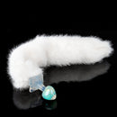 Aurora Peach Heart Acrylic Core Silicone Anal Plug with Petal Base