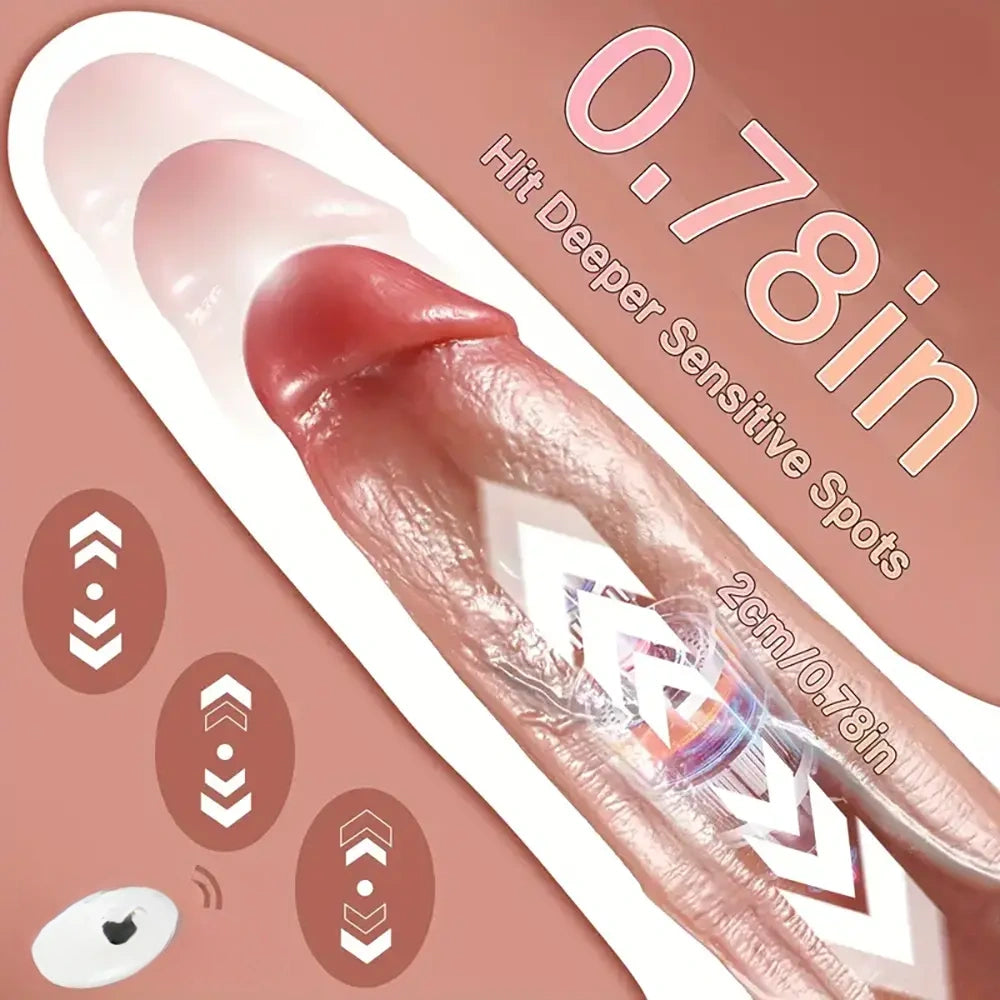 10in 3in1 Thrusting Vibrating Rotation Automatic Big Realistic Remote Dildo