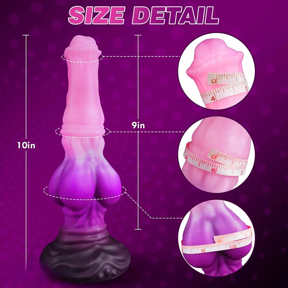 10in Big Knot Horse Penis Head Monster Silicone Masturbation Dildo