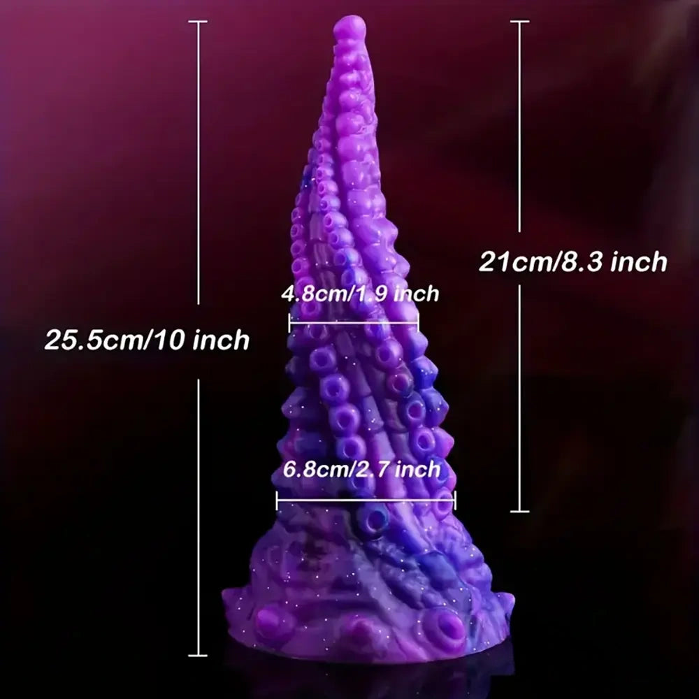 10in Big Octopus Tentacle Silicone Soft Dildo For Anal Prostate