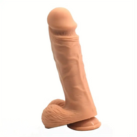 10in Big Silicone Soft Cock Thick Lifelike Skin Feeling Strap on Dildo