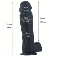 10in Big Silicone Soft Cock Thick Lifelike Skin Feeling Strap on Dildo