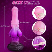 10in Double Egg Monster Large Liquid Silicone Fantasy Alien Knot Anal Dildo