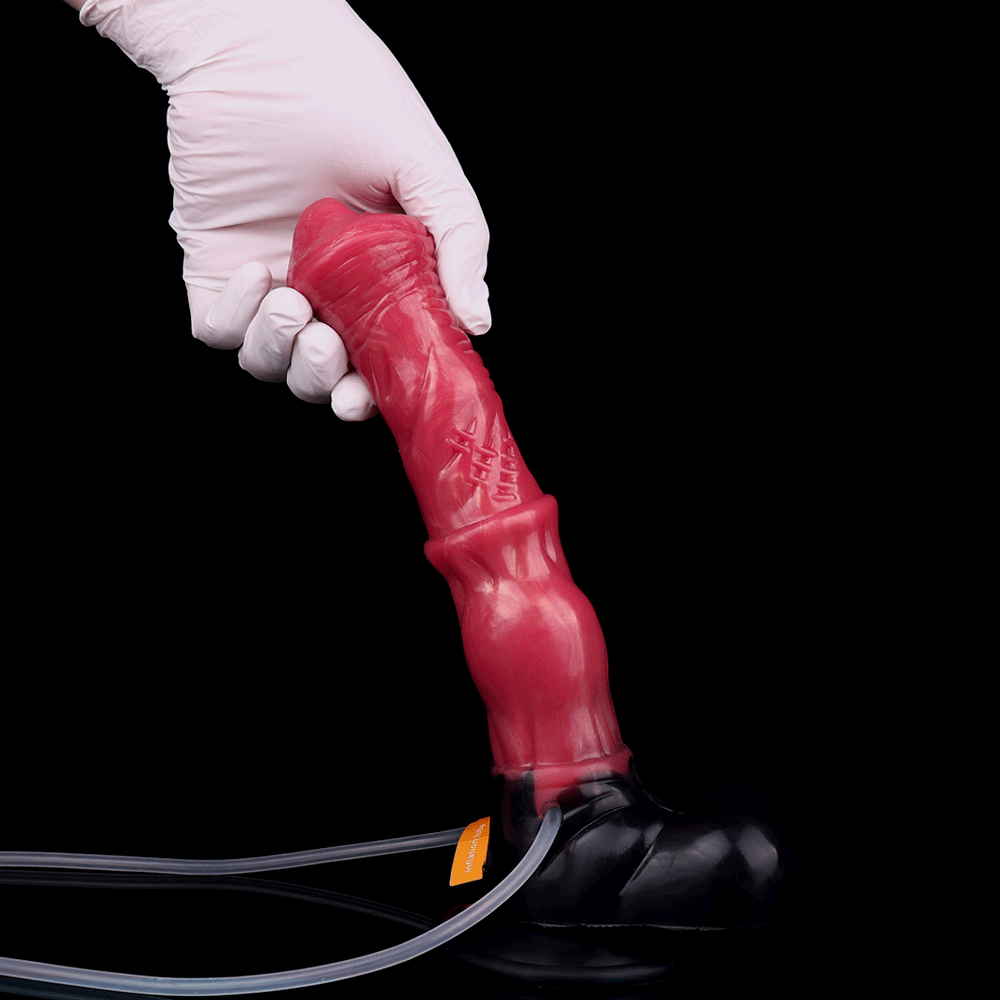 10in Horse Knot Silicone Soft Big Ejaculating Dildo G-Spot Stimulato Massager
