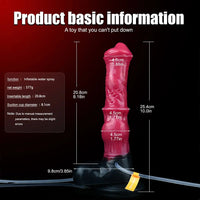10in Horse Knot Silicone Soft Big Ejaculating Dildo G-Spot Stimulato Massager