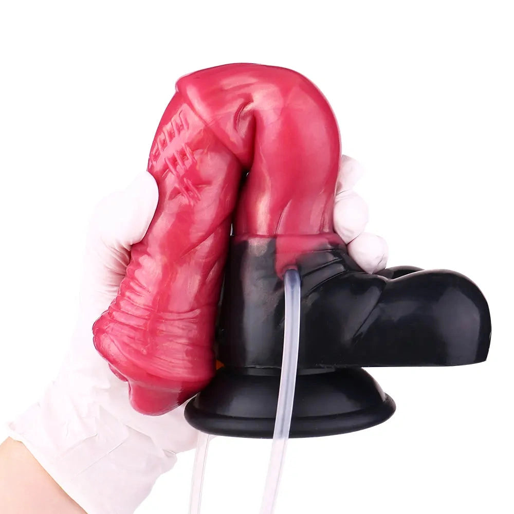 10in Horse Knot Silicone Soft Big Ejaculating Dildo G-Spot Stimulato Massager