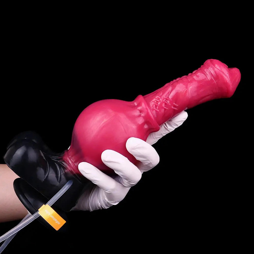 10in Horse Knot Silicone Soft Big Ejaculating Dildo G-Spot Stimulato Massager