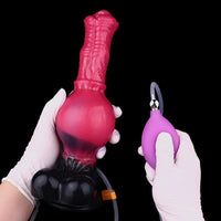 10in Horse Knot Silicone Soft Big Ejaculating Dildo G-Spot Stimulato Massager
