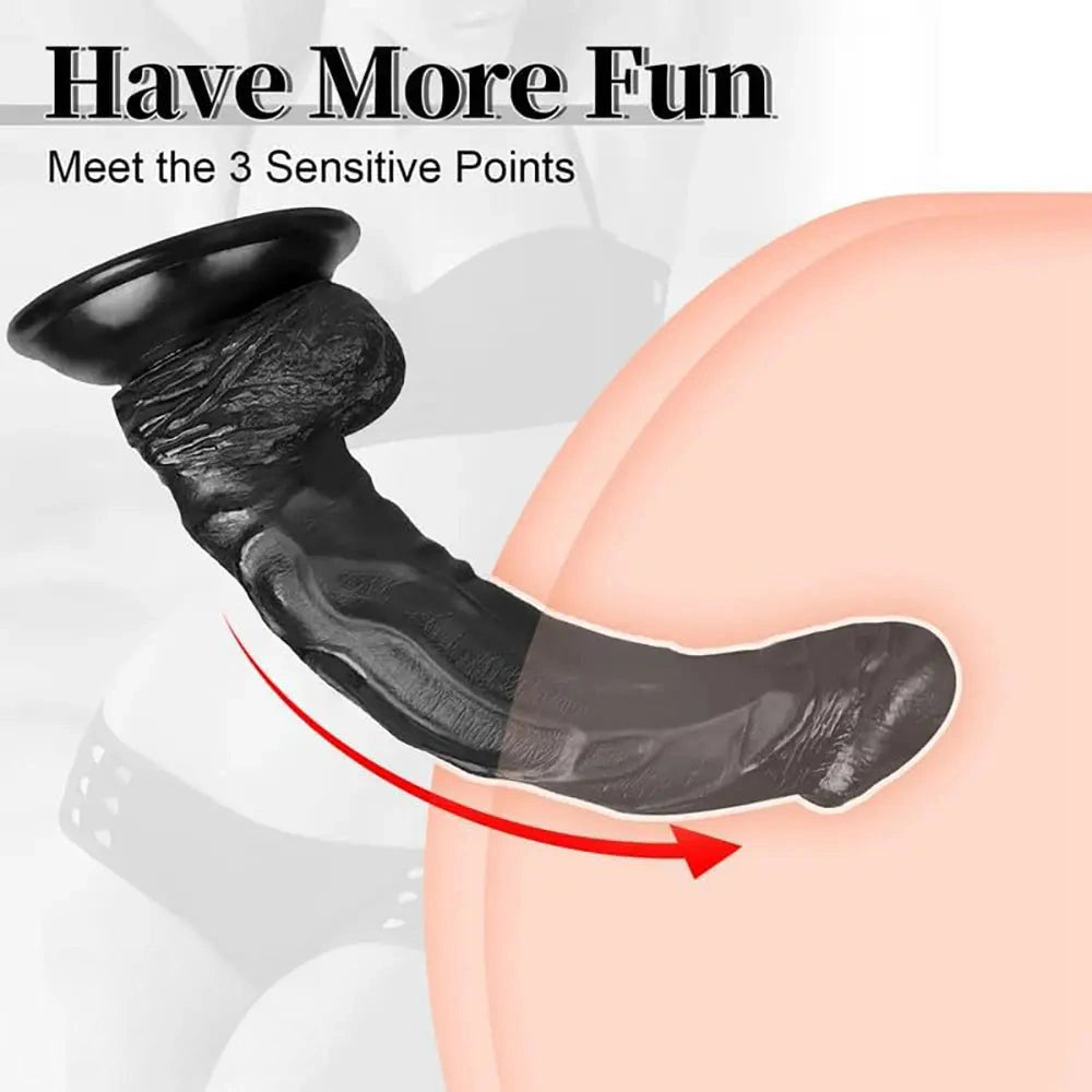 10in Huge Penis Soft Real Skin Big Suction Cup Dildo Women Anal Sex Toy