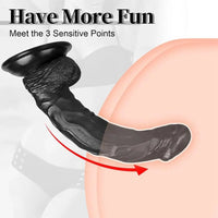 10in Huge Penis Soft Real Skin Big Suction Cup Dildo Women Anal Sex Toy