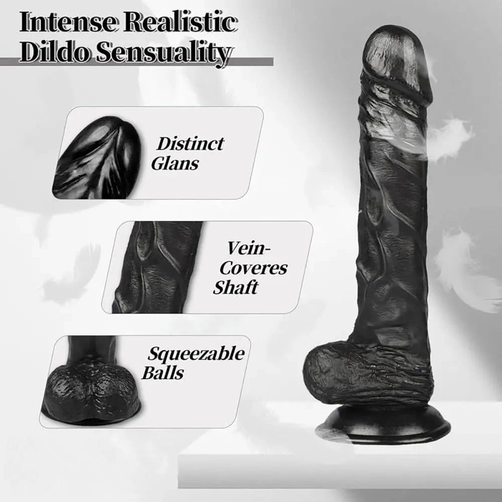 10in Huge Penis Soft Real Skin Big Suction Cup Dildo Women Anal Sex Toy