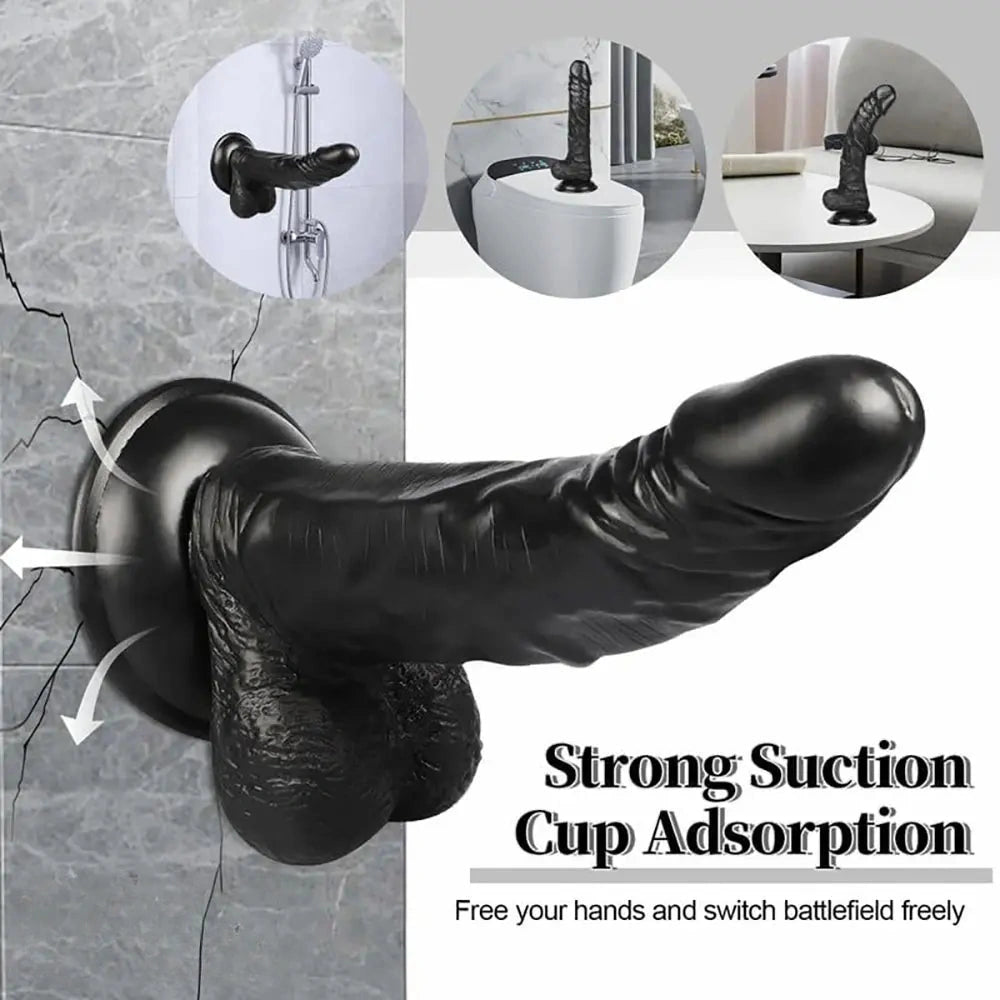 10in Huge Penis Soft Real Skin Big Suction Cup Dildo Women Anal Sex Toy