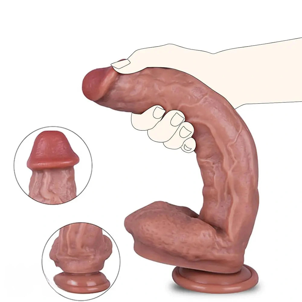 10in Oversized Huge Thick Skin Feeling Dildo For Anal Female Sex Toy