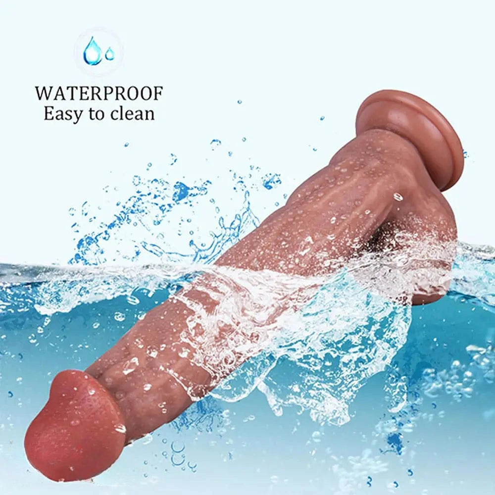 10in Oversized Huge Thick Skin Feeling Dildo For Anal Female Sex Toy