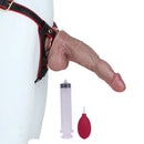 10in Real Soft Silicone Strap on Big Ejaculating Dildo Couples Sex Game Toy