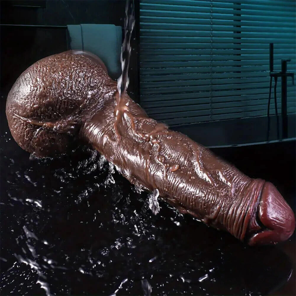10in Realistic Skin Feel Like Soft Liquid Silicone Dildo For Sex Play