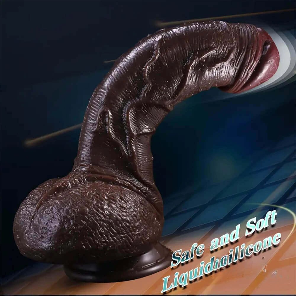 10in Realistic Skin Feel Like Soft Liquid Silicone Dildo For Sex Play