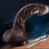 10in Realistic Skin Feel Like Soft Liquid Silicone Dildo For Sex Play