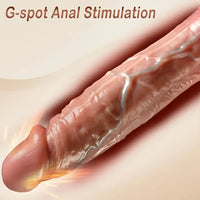 10in Realistic Soft Silicone Large Dildo with Suction Cup Blue Veins