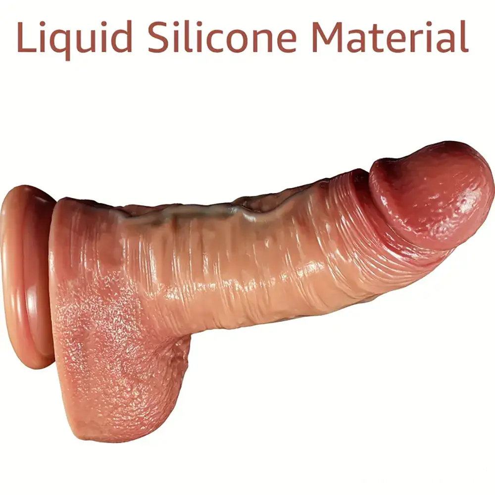 10in Thick Big Realistic Silicone Dual Density Dildo For Women Men