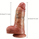 10in Thick Big Realistic Silicone Dual Density Dildo For Women Men