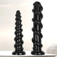 11.02in 13.18in Spiral PVC Big Anal Plug Dildo Adult Sex Toy For Couples