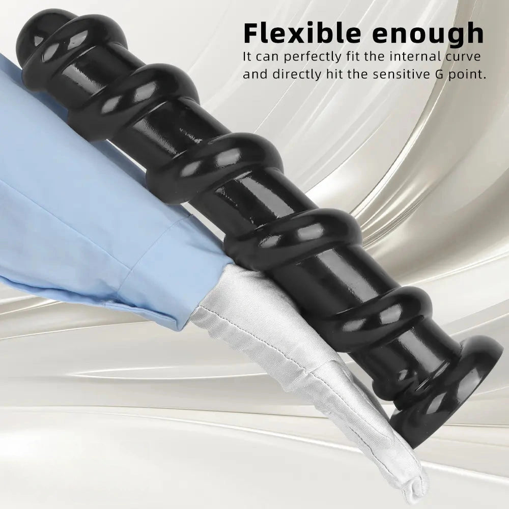 11.02in 13.18in Spiral PVC Big Anal Plug Dildo Adult Sex Toy For Couples