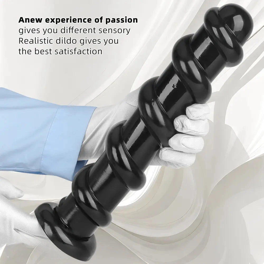 11.02in 13.18in Spiral PVC Big Anal Plug Dildo Adult Sex Toy For Couples