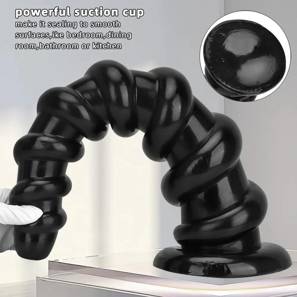 11.02in 13in 15.55in 17.32in 19.68in Super Long Huge Thread Butt Plug Dildo
