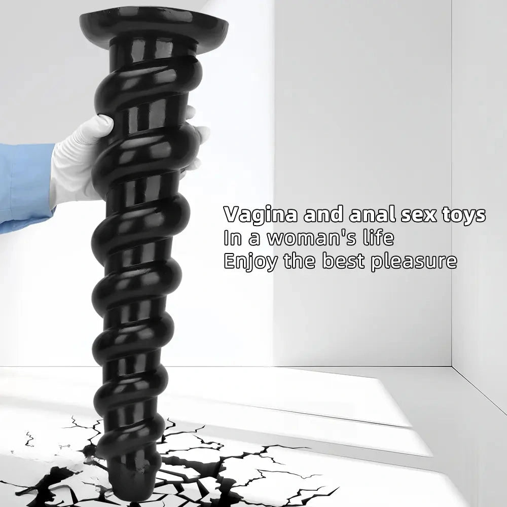 11.02in 13in 15.55in 17.32in 19.68in Super Long Huge Thread Butt Plug Dildo