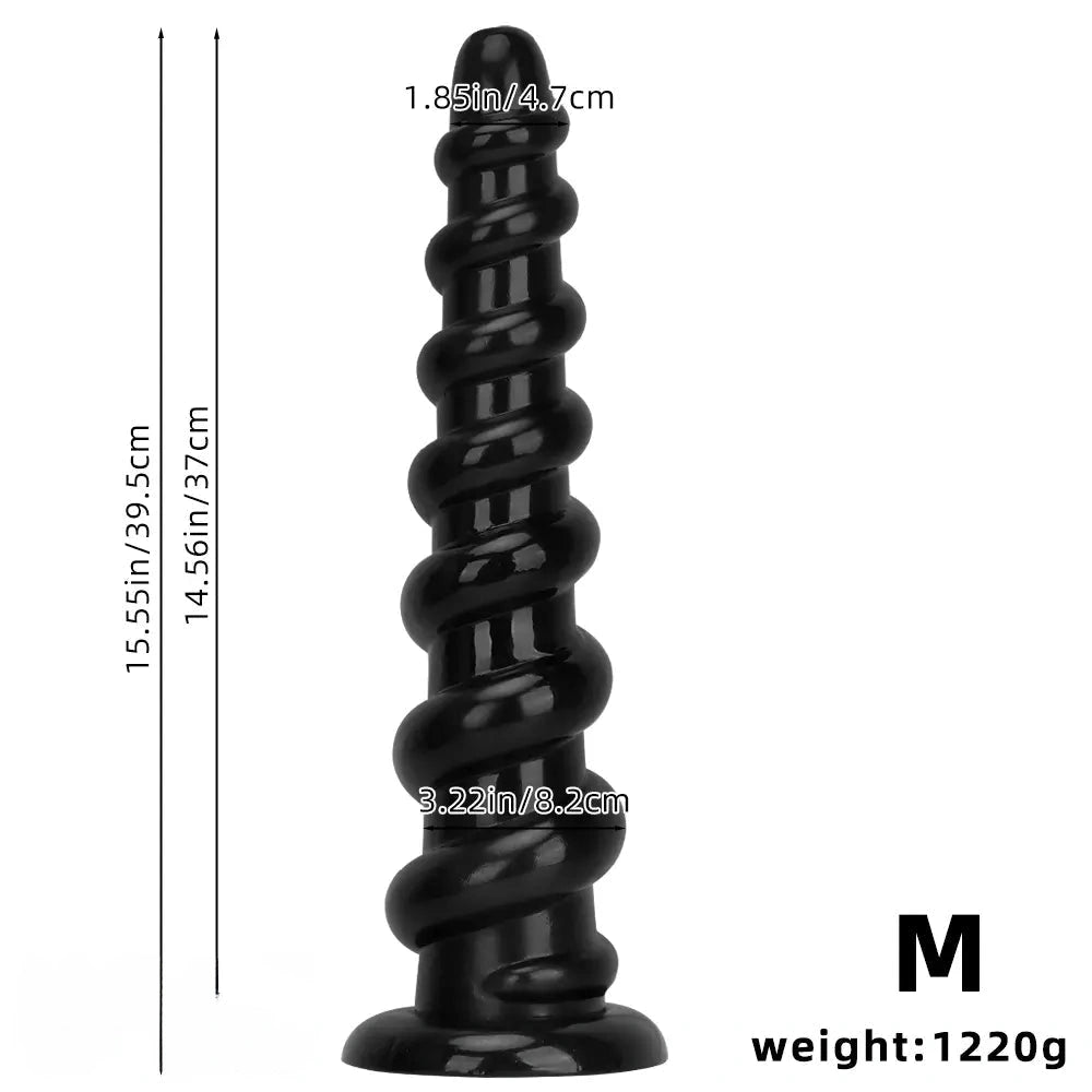 11.02in 13in 15.55in 17.32in 19.68in Super Long Huge Thread Butt Plug Dildo