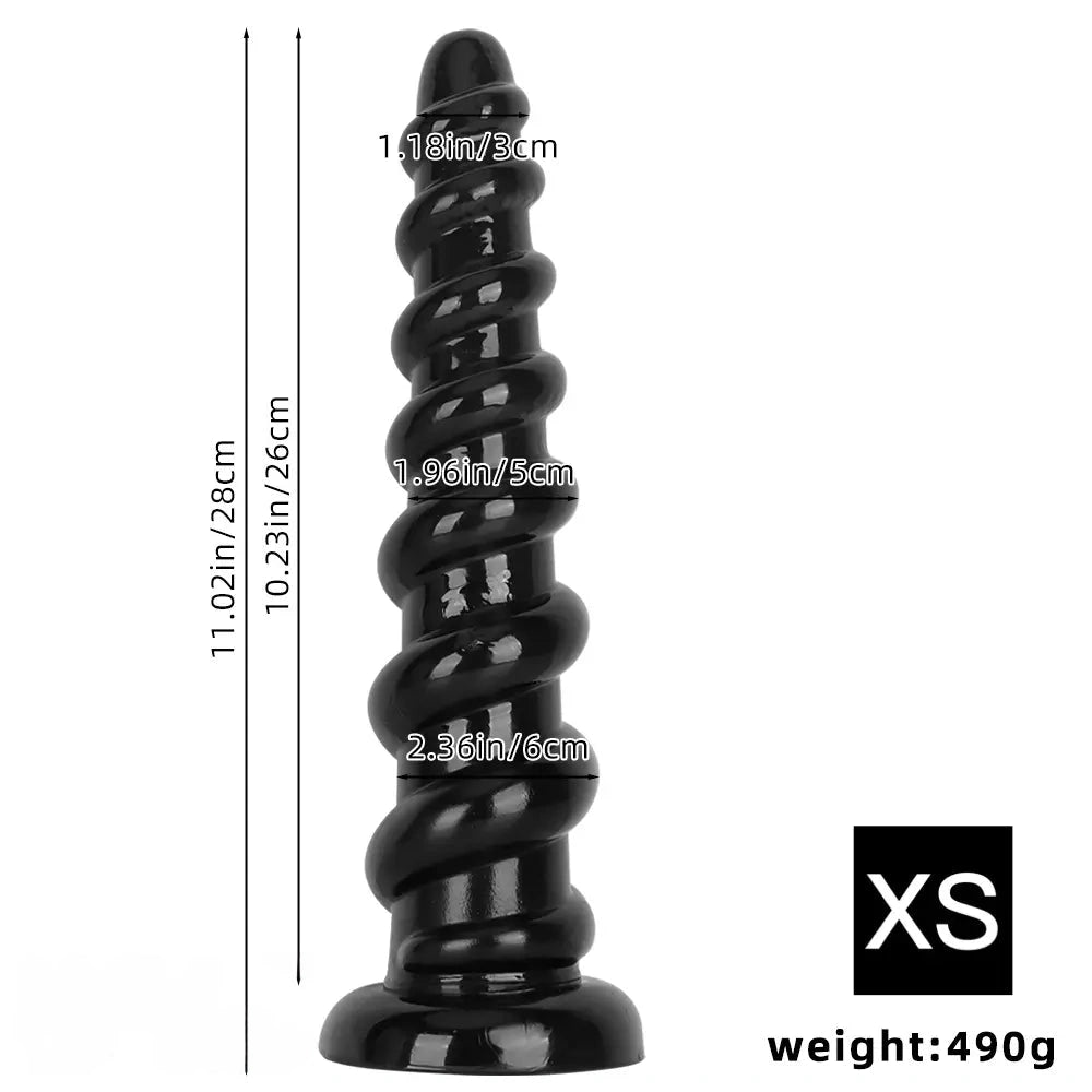 11.02in 13in 15.55in 17.32in 19.68in Super Long Huge Thread Butt Plug Dildo