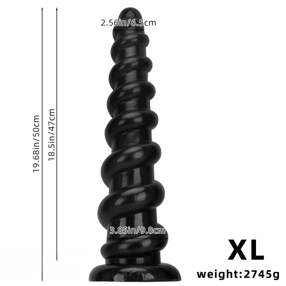 11.02in 13in 15.55in 17.32in 19.68in Super Long Huge Thread Butt Plug Dildo