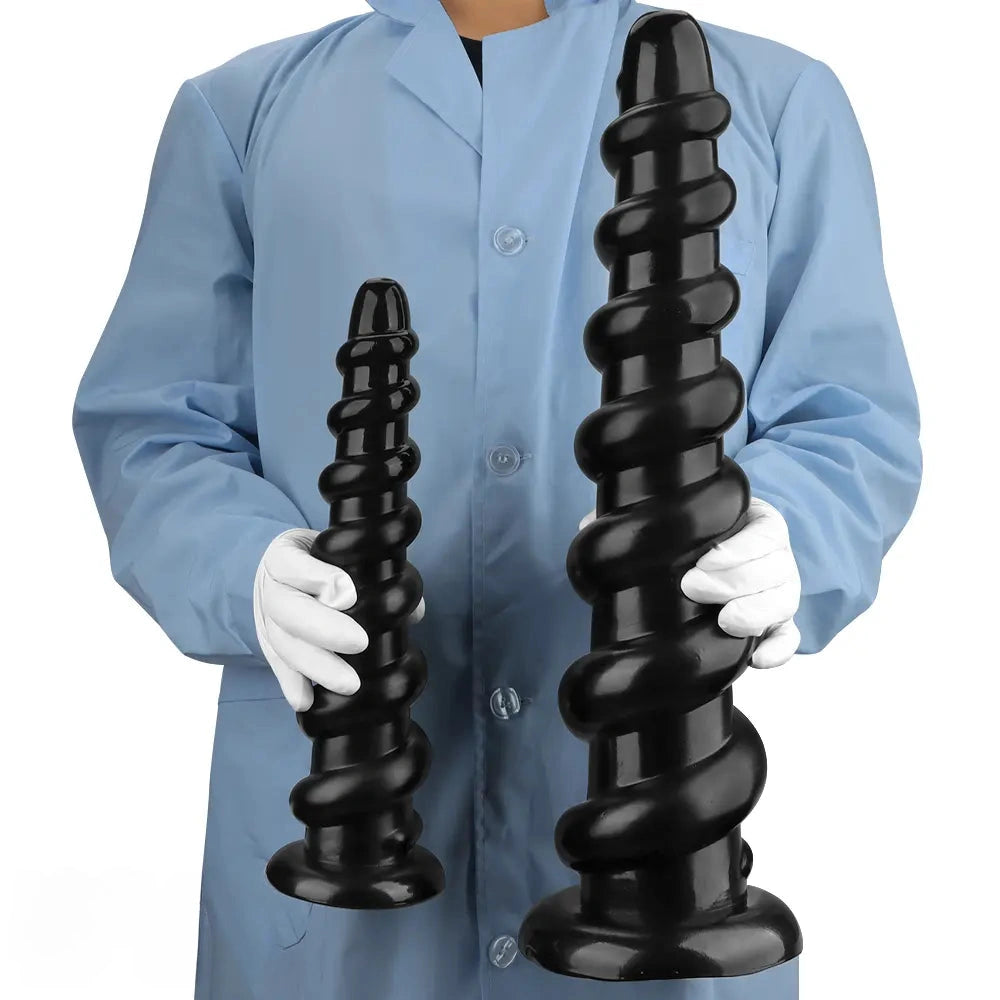 11.02in 13in 15.55in 17.32in 19.68in Super Long Huge Thread Butt Plug Dildo