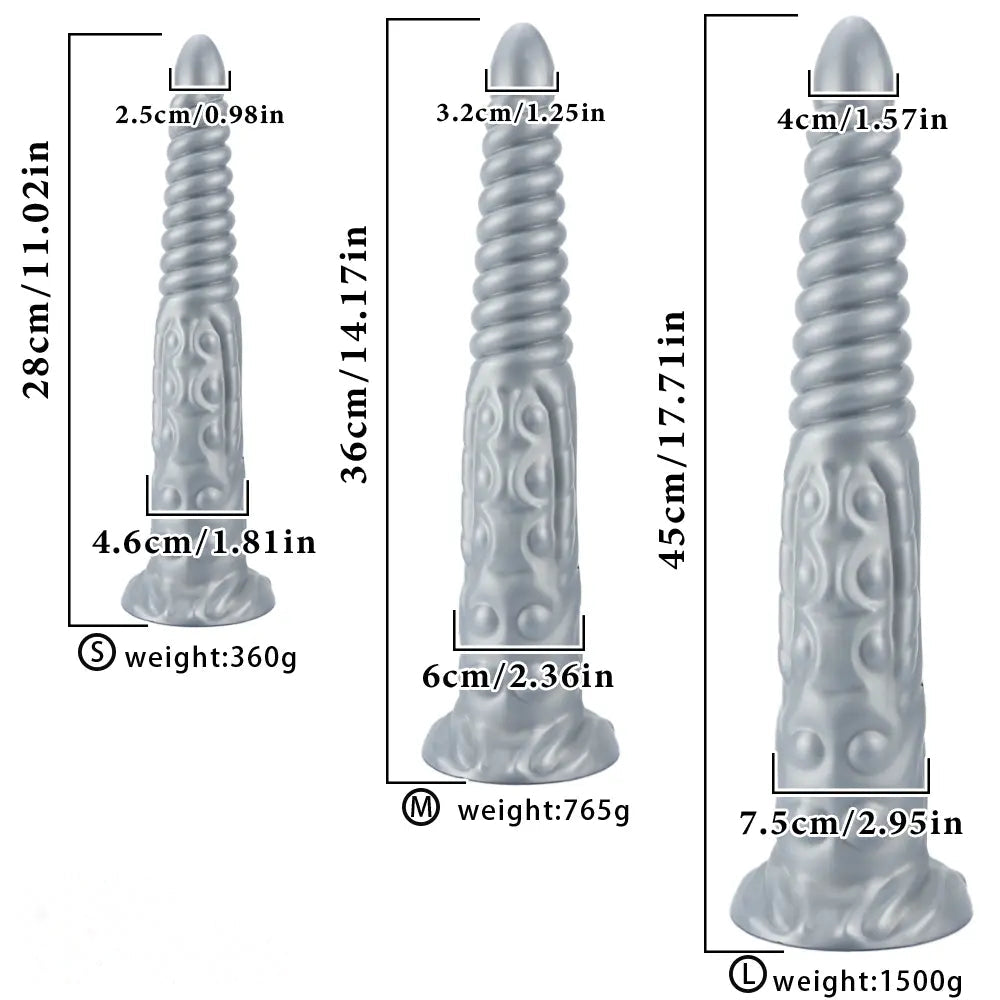 11.02in 14.17in 17.71in Tentacle Long Huge Fantasy Dildo For Love Masturbation