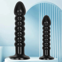 11.02in 14.56in Black Extra Long Large Thick Anal Bead Plug Dildo Toy