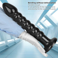11.02in 14.56in Black Extra Long Large Thick Anal Bead Plug Dildo Toy