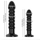 11.02in 14.56in Black Extra Long Large Thick Anal Bead Plug Dildo Toy