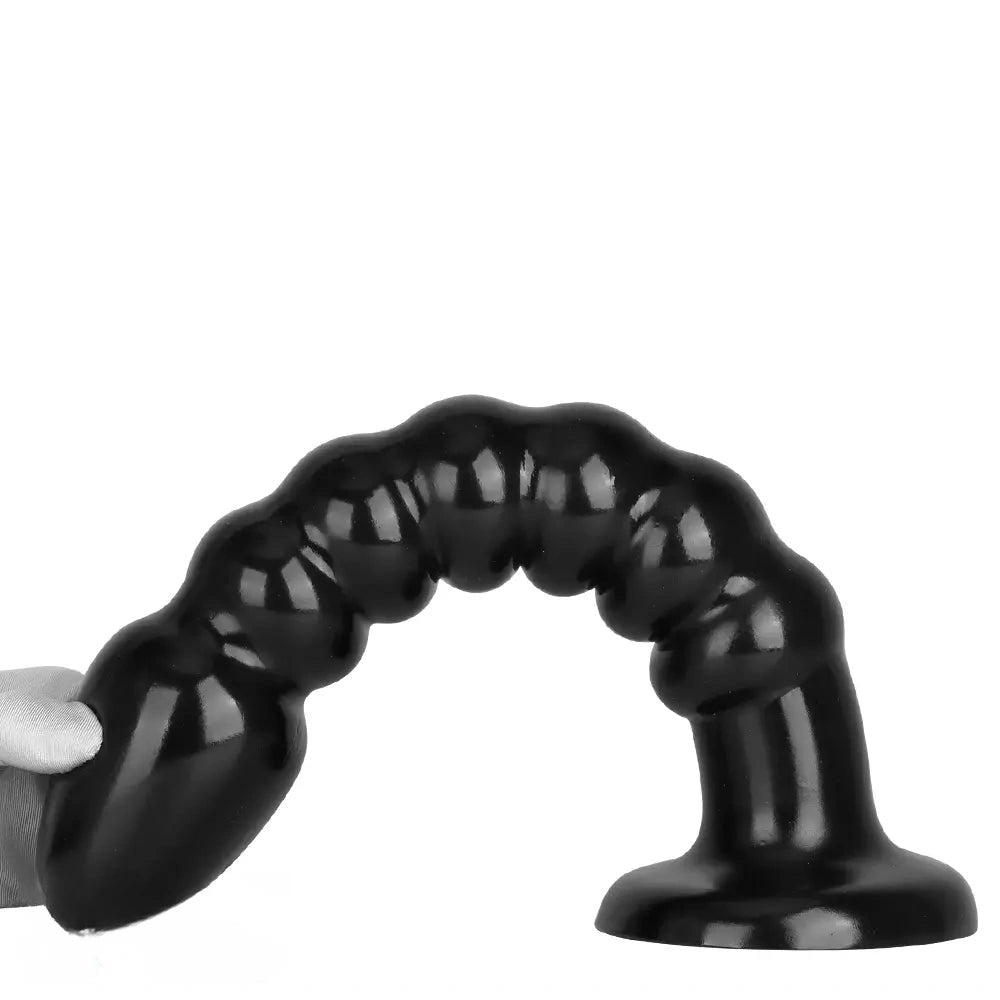 11.02in 14.56in Black Extra Long Large Thick Anal Bead Plug Dildo Toy
