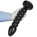 11.02in 14.56in Black Extra Long Large Thick Anal Bead Plug Dildo Toy