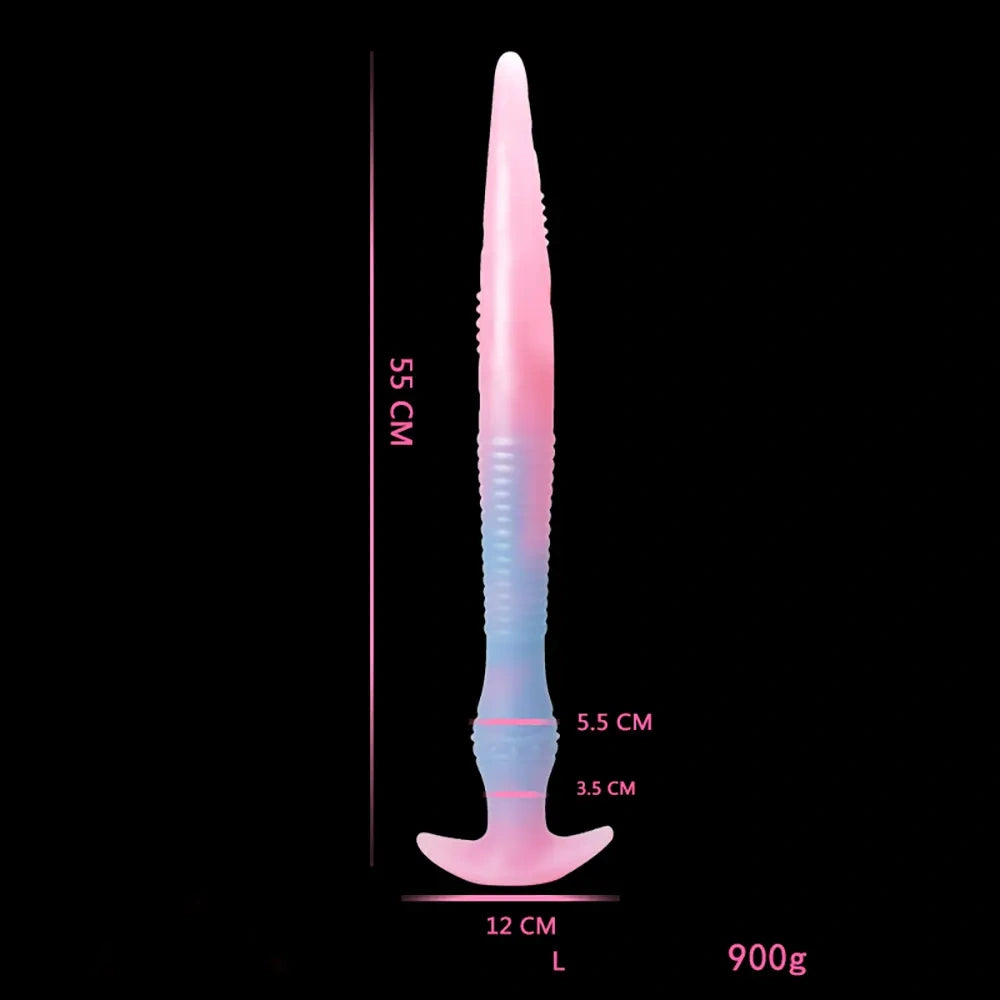 11.02in 15.35in 21.65in Long Huge Silicone Monster Luminous Dildo