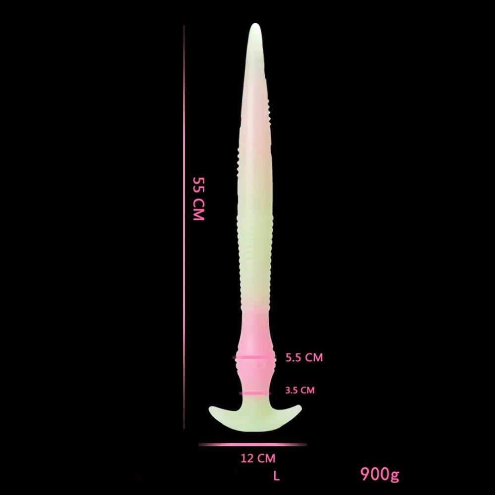 11.02in 15.35in 21.65in Long Huge Silicone Monster Luminous Dildo