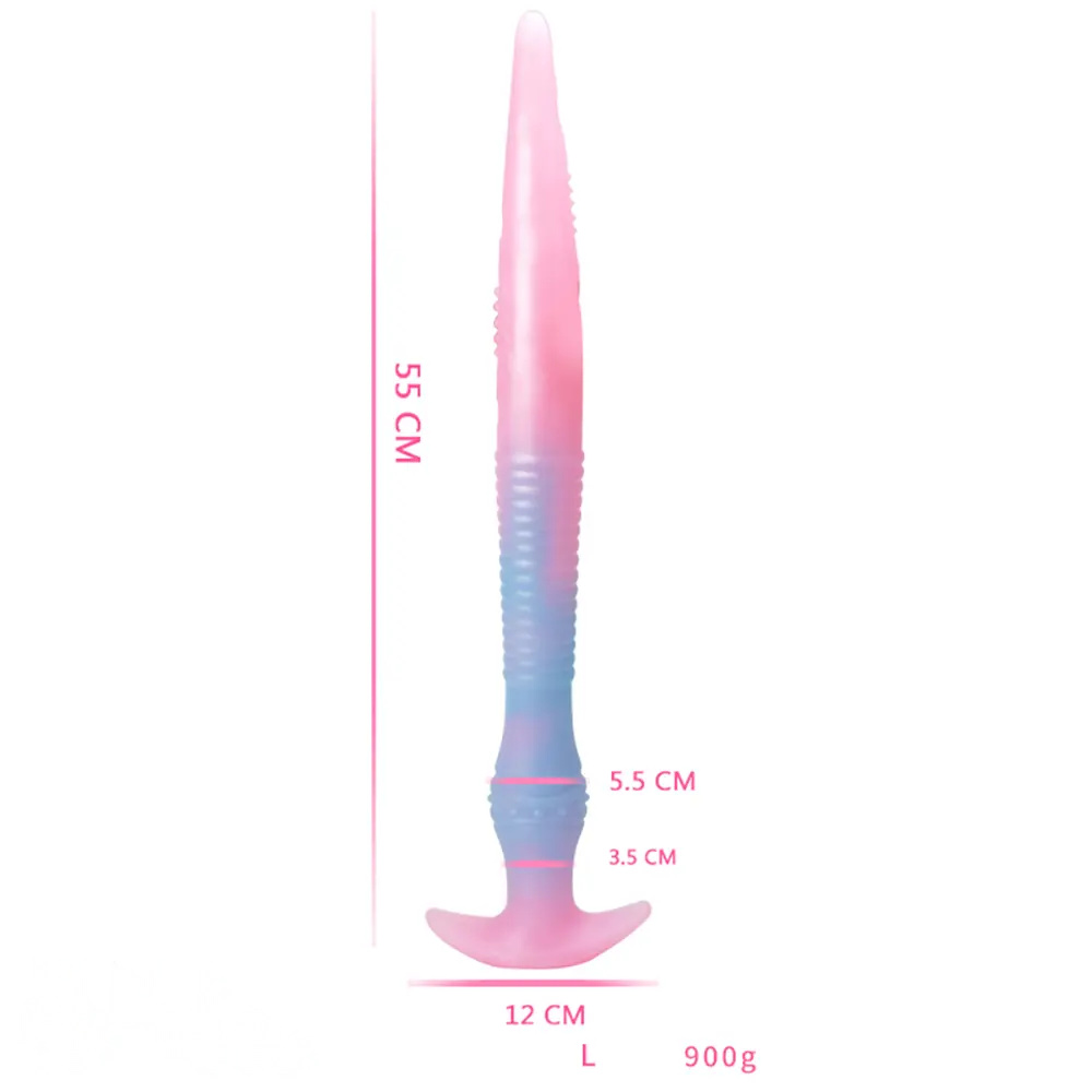11.02in 15.35in 21.65in Long Huge Silicone Monster Luminous Dildo
