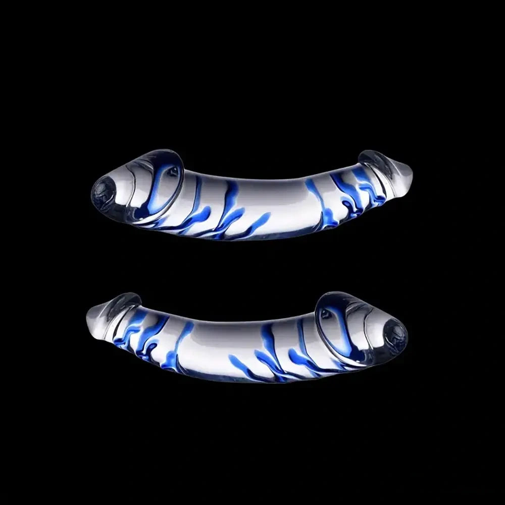 11.02in Clear Elegant Double Heads Glass Crystal Large Dildo For Sex