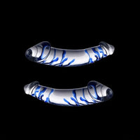 11.02in Clear Elegant Double Heads Glass Crystal Large Dildo For Sex