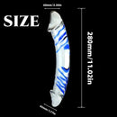 11.02in Clear Elegant Double Heads Glass Crystal Large Dildo For Sex